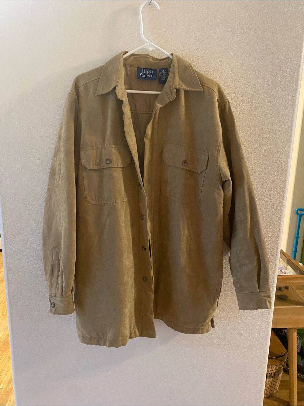 High Sierra Men's Tan Suede-Look Shirt Jacket